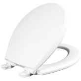 SecureGrip Round Enameled Wood Toilet Seat