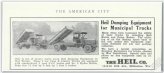 Vintage Trade Print Ad for 1922 Heil Trash Garbage Truck