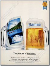 Foamy Mug Memories: 1965 Hamm's Beer Vintage Print Ad
