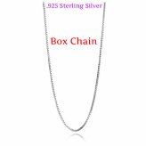 Sterling Box Chain Pendant Necklace