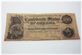 1864 Confederate States $500 Note Replica