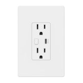 Wi-Fi Enabled Wall Outlet with Voice Control and USB