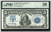 1899 $5 Five Dollar Indian Chief Silver Certificate Note F273 PMG About UNC AU50