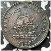 1813 Nova Scotia Trade & Navigation 1/2 Penny Token Lot#JM7036