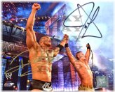 Champion Duo Autographed Photo Print - John Cena & Dwayne The Rock Johnson