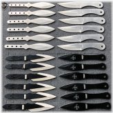 Shadow Blade Collection: 24-Piece Modern Fixed Blade Knife Set for Hunting and Tactical Use