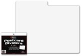 White Plastic Postcard and Photo Dividers with Tab (Pack of 10)