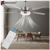 BreezeMate 52" LED Ceiling Fan with Stainless Steel Blades and Remote Control