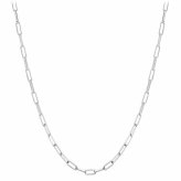 Silver Paperclip Rolo Chain Necklace