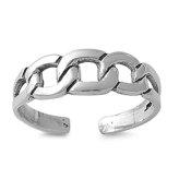 Silver Curb Link Toe Ring