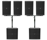 Ultimate DJ Sound System Bundle: High-Powered Speakers and Subwoofers with Air Assist Mounts