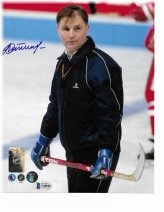 Soviet Hockey Legend Viktor Tikhonov Autographed 8x10 Photo with Beckett COA and BAS Proof