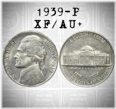 1939 P Jefferson Nickel XF/AU Details