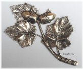 Oak Leaf and Acorn Component - Antiqued Gold #5005RS (1 Piece)