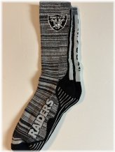 Silver & Black Striped Crew Socks