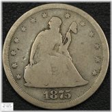 1875 S Silver Twenty Cent Piece