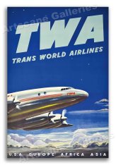 Skyline Horizons TWA Travel Poster