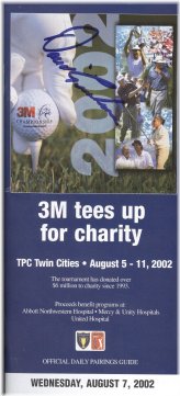 David Graham Autographed 2002 3M Championship Pairings Guide