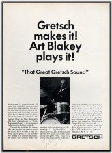 Vintage Gretsch Drum Set Print Ad