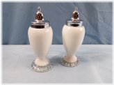 Elegant Glass Crest Salt & Pepper Shaker Set