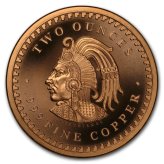 Aztec Calendar Copper Round