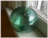 Emerald Glass Float Trio with Rustic Rings