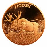 Majestic Moose Copper Round