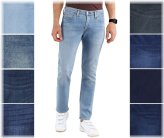 Blue Stretch Slim Fit Tapered Denim Pants