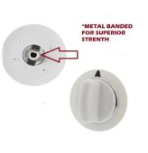 White Timer Control Knob for GE Dryers