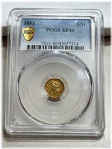 1853 Gold $1 Type 1 PCGS XF40 - Affordable Collector's Piece