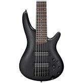 Weathered Black 6-String Bass Guitar by Ibanez SR Standard Series