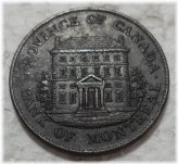 Montreal Bank Half Penny Token - 1844 Edition
