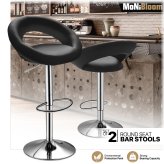 Leather Swivel Counter Height Dining Chairs