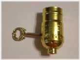 Brass Plated Turn Key Lamp Socket