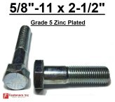 Zinc Plated Grade 5 Hex Cap Bolt