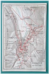 1929 Badgastein Austria Baedeker Map