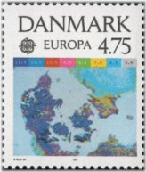 Satellite Views of Denmark and Faroe Islands Stamp Collection