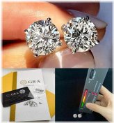 Dazzling Moissanite Stud Earrings