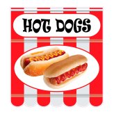 Hot Dog Haven Decals - Vibrant Red Sign for Food Trucks and Concession Stands