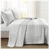 Hygge Geo Reversible Cotton Quilt & Sham Set