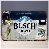 Busch Light Fishing Tackle Box Tin Sign