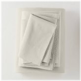 Washed Supima Percale Solid Sheet Set "Natural Elegance
