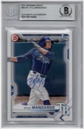 Kyle Manzardo 2021 Bowman Draft Autographed Rookie Card