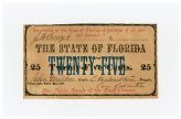 Florida Civil War Era 25 Cent Note