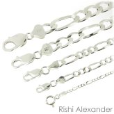 Figaro Silver Chain Bracelet