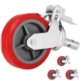 Poly Swivel Casters Set - 8" x 2" with Locking Wheels for Scaffolds