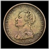 Revolutionary Era Copper Coin - 1783 Washington & Independence 1C