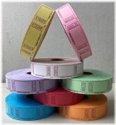 Colorful Raffle Tickets - Roll of 1000 for Fun Fairs, Carnivals, and Fundraisers