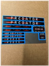 Blue Decal Set for Schwinn Predator BMX P2200 Bicycle