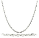 Silver Diamond Rope Necklace